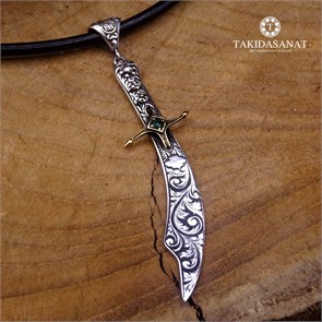 Osmanlı Saltanat Kılıç Gümüş Kolye 